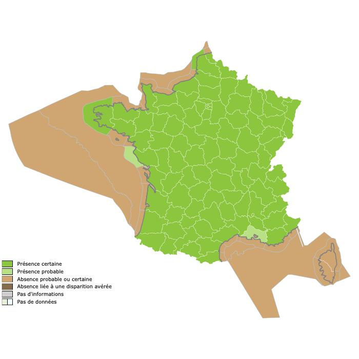 Répartition de Valeriana officinalis var. officinalis